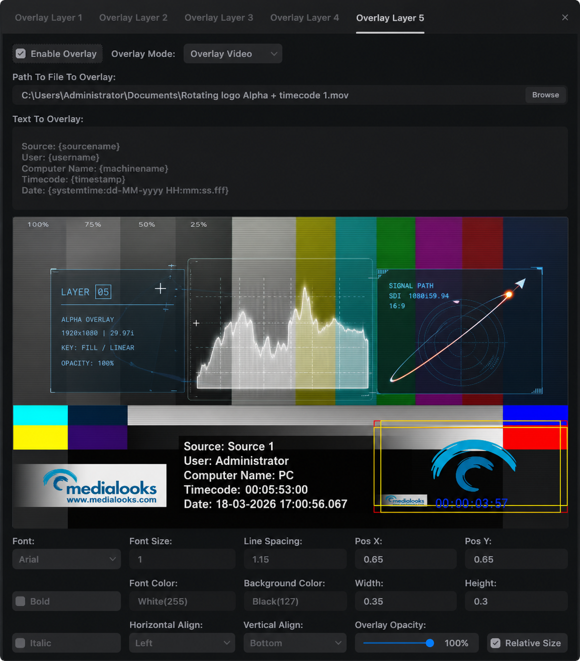 Direct Convert overlay editor