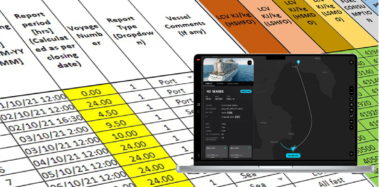 Transform your traditional excel form of vessel noon report into digital!