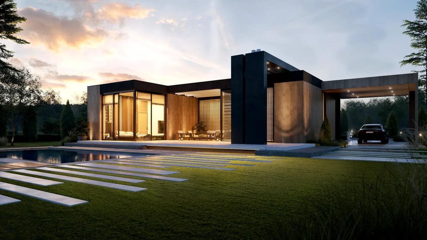 КМ Equides Villas у Лісниках — головний вид вілли