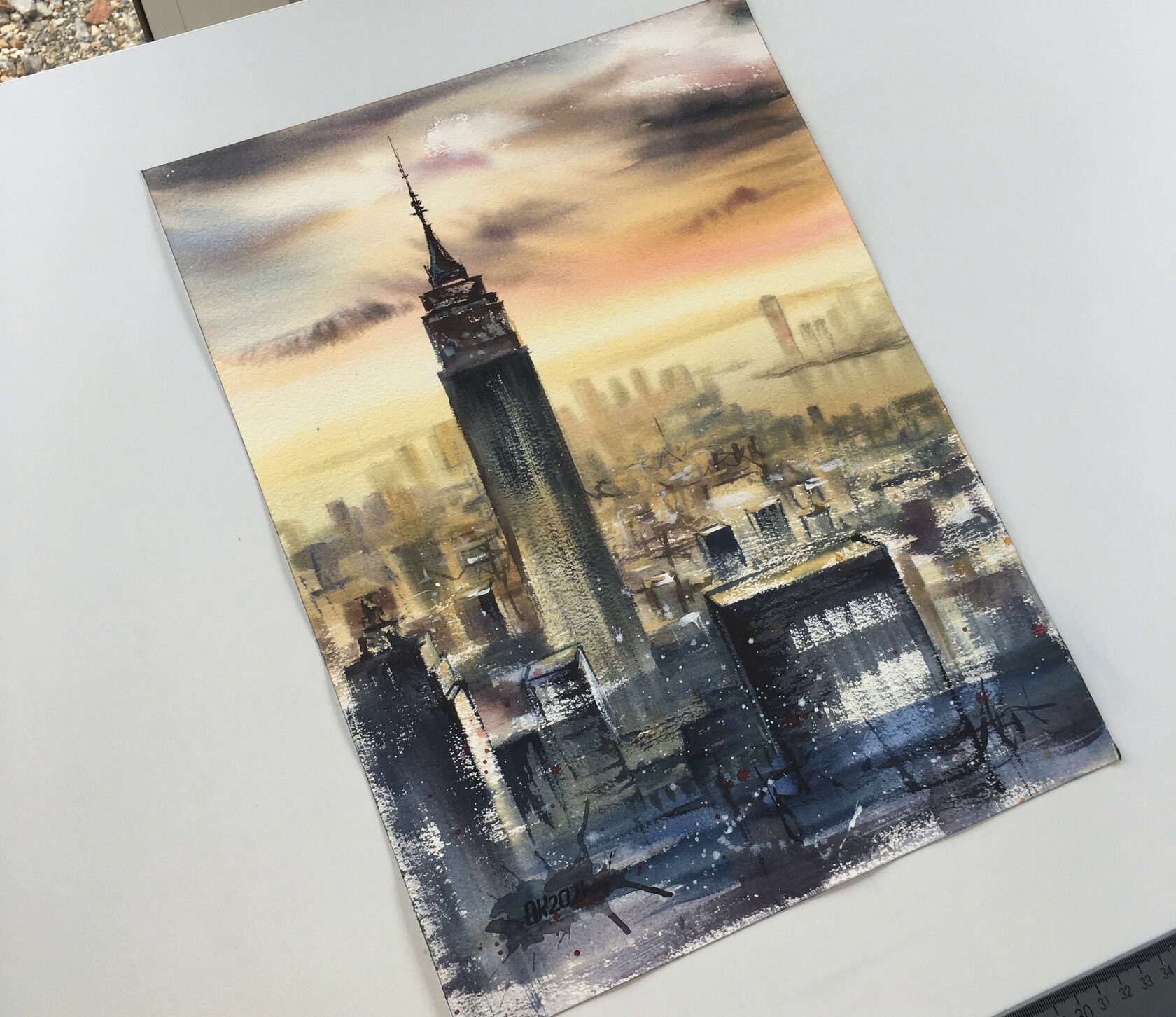 New York Watercolor Painting
