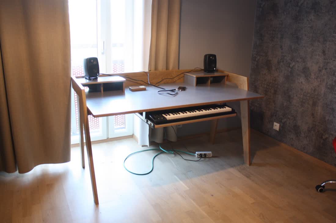 Desk for audio equipment