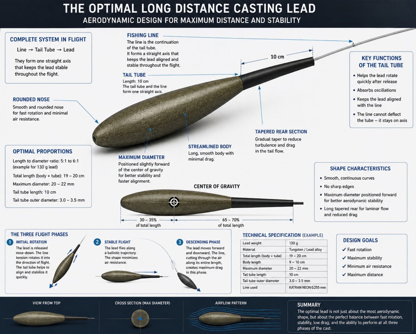Infographic: the three phases of a casting lead's flight