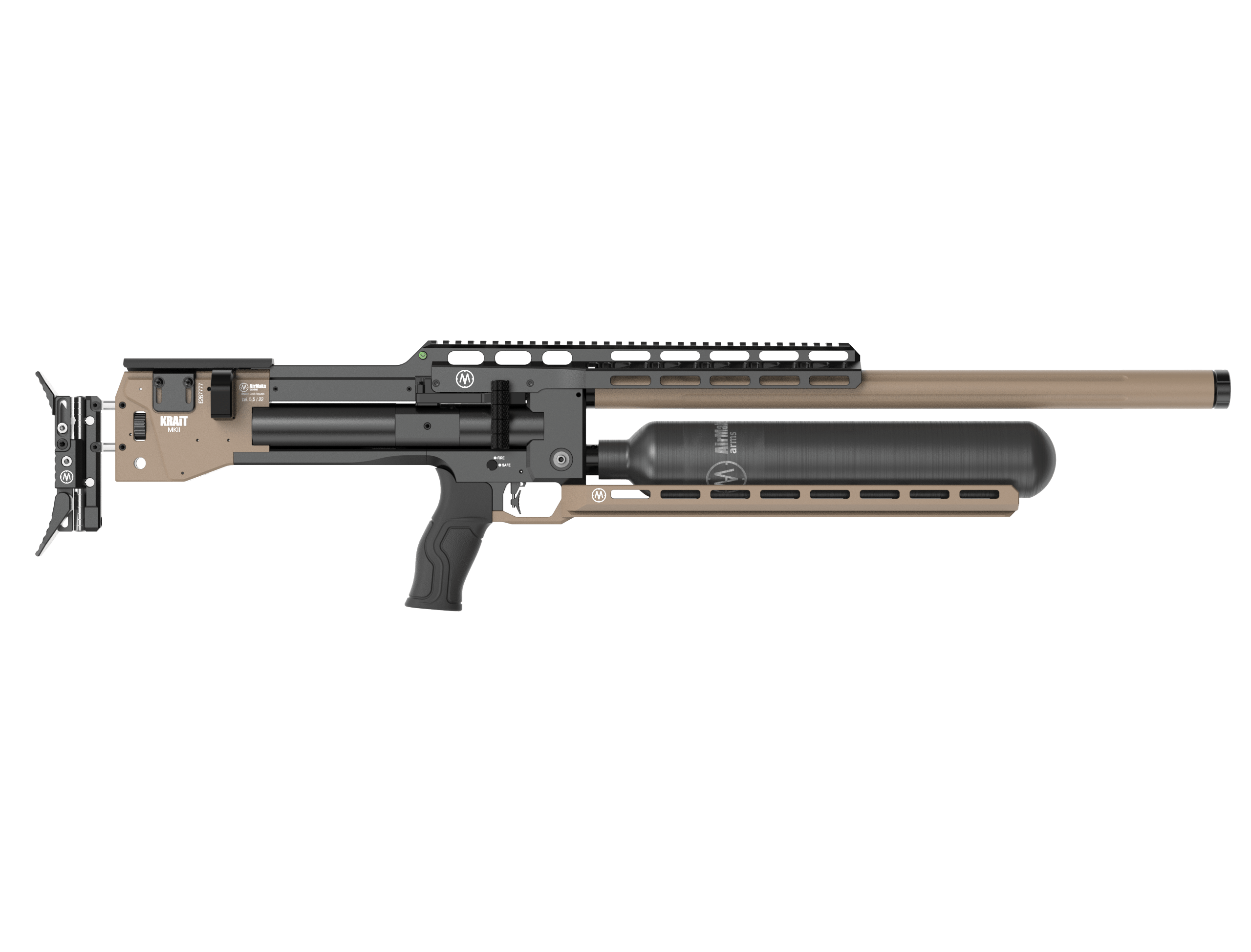AirMaks Krait MK2 Pro X HP extra high power next gen tactical bullpup rifle brown color