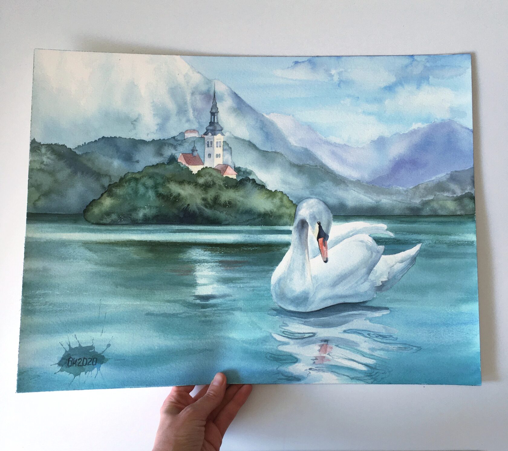 Lake Bled and swan 
