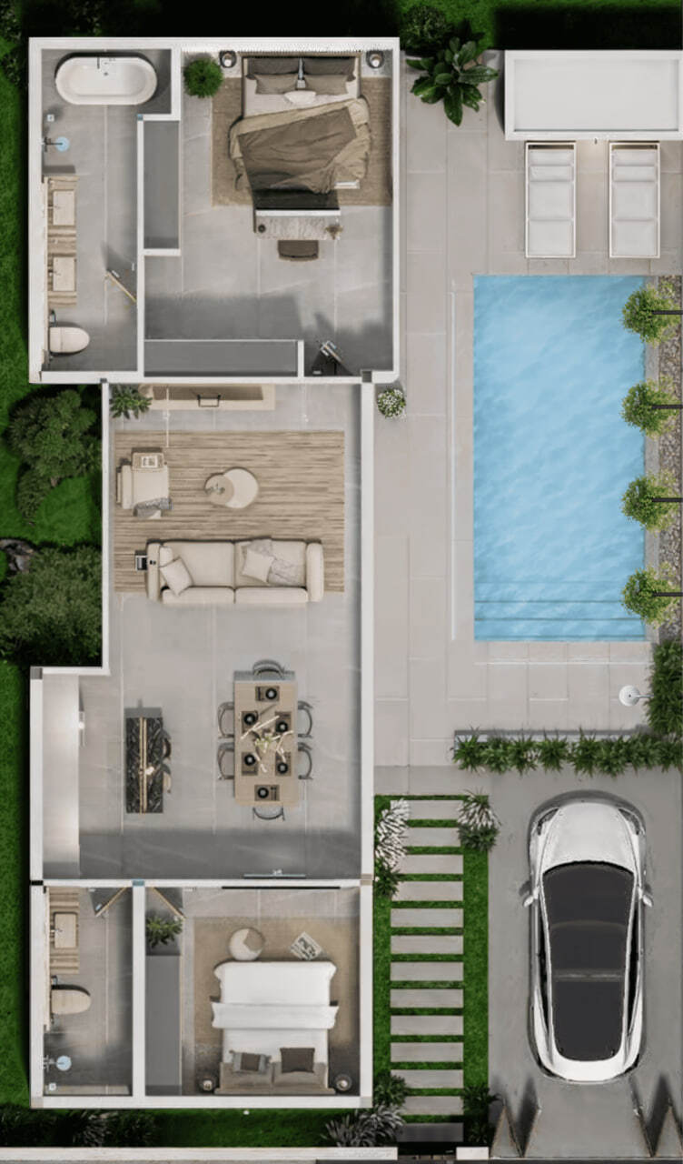 Sun Hills Proxima Villas Phuket — участок и терраса