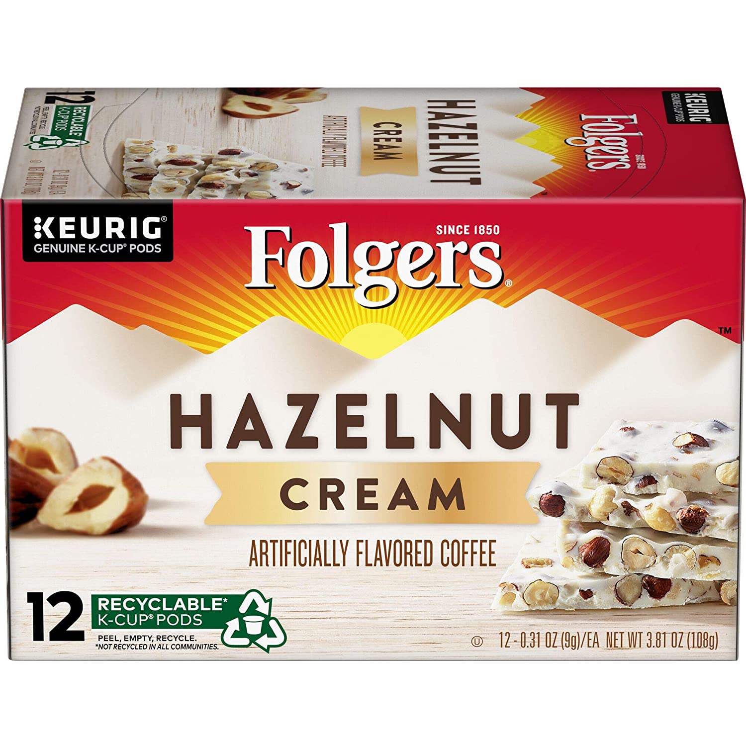 Folgers hazelnut cream k cups best sale