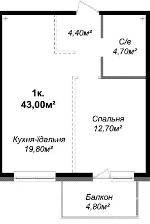 Студия квартира в ЖК Скай Сити Плюс — фото 12