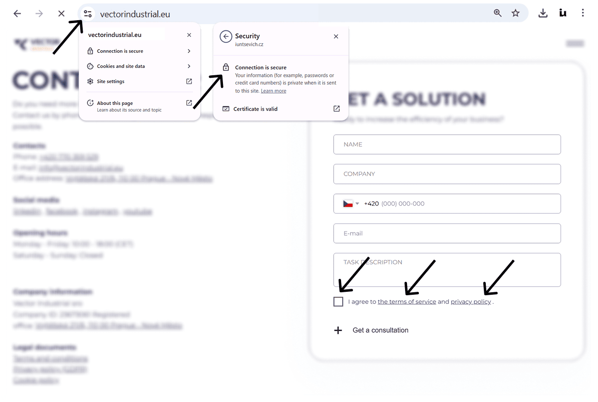 GDPR compliance, legal website, how to avoid GDPR fines, website requirements in the EU, cookie banner, privacy policy, website security