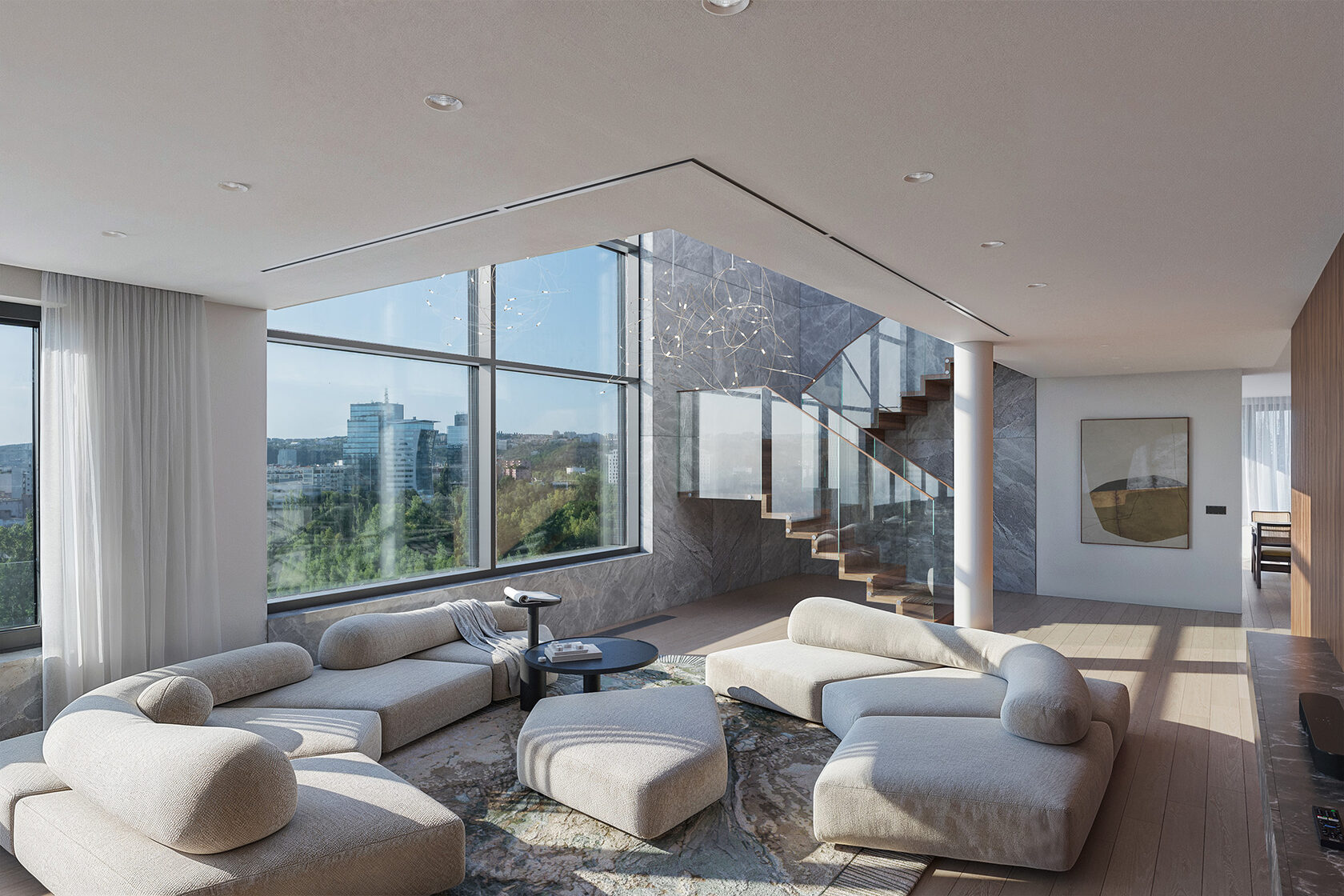 100 Barclay's massive penthouse is split into 2 units - Luxury Green Penthouse Luxury Living