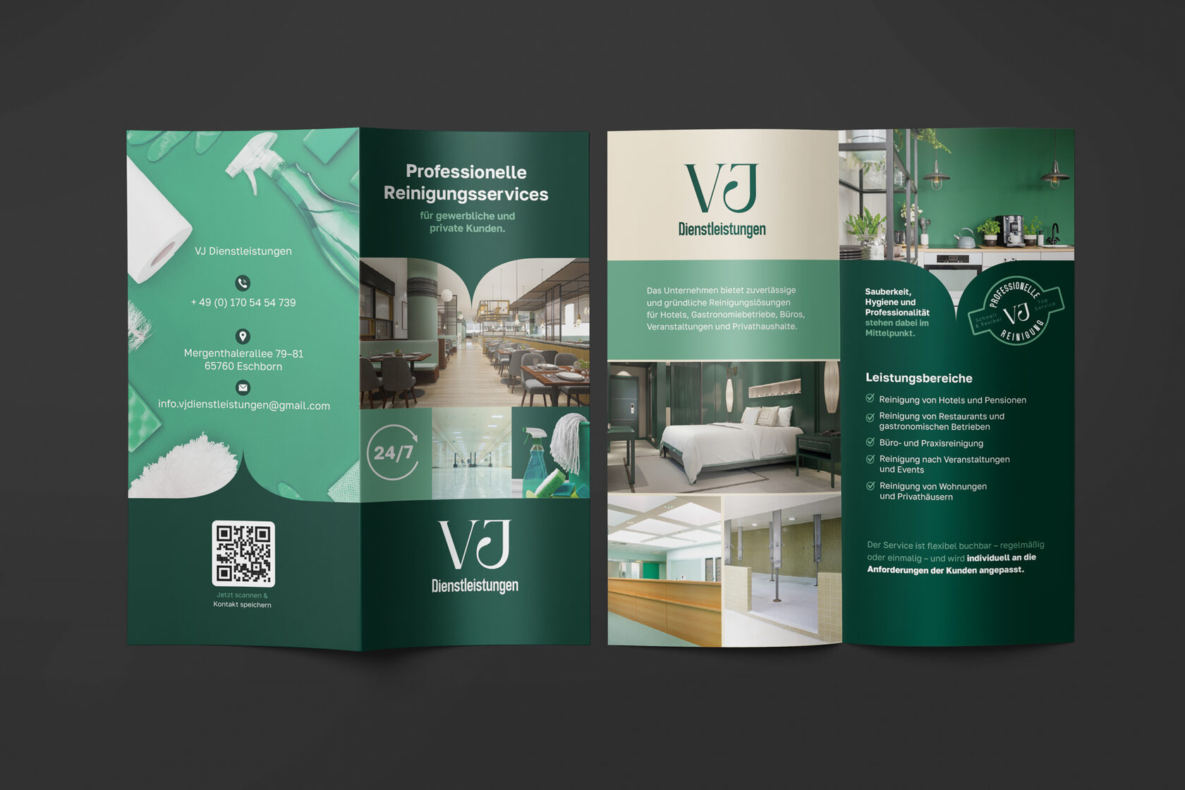 VJ Dienstleistungen UG – Corporate Design & Flyer