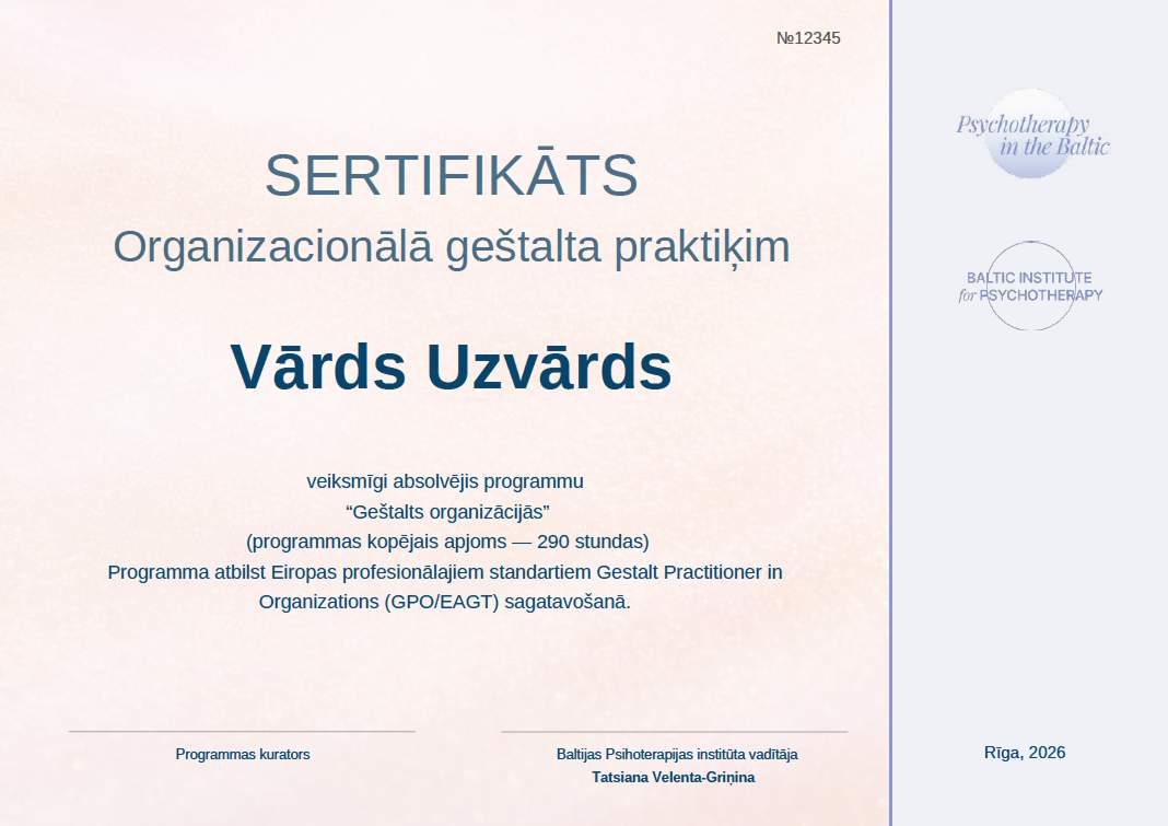 organizacionālā geštalta praktiķa sertifikāts