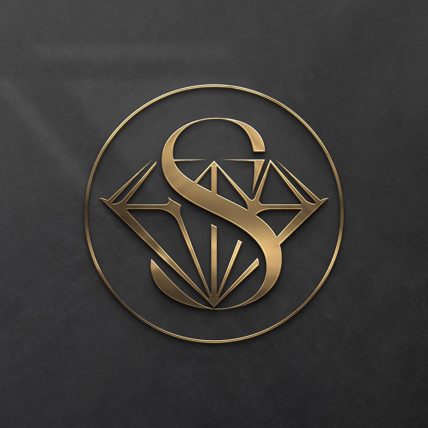 Born to Shine cosmetics logo – an S monogram with a diamond