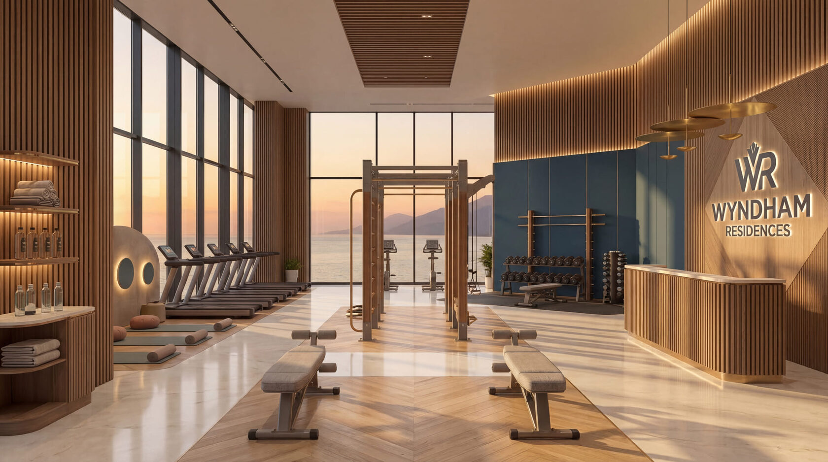 Fitness gym amenity at Wyndham Residence Batumi