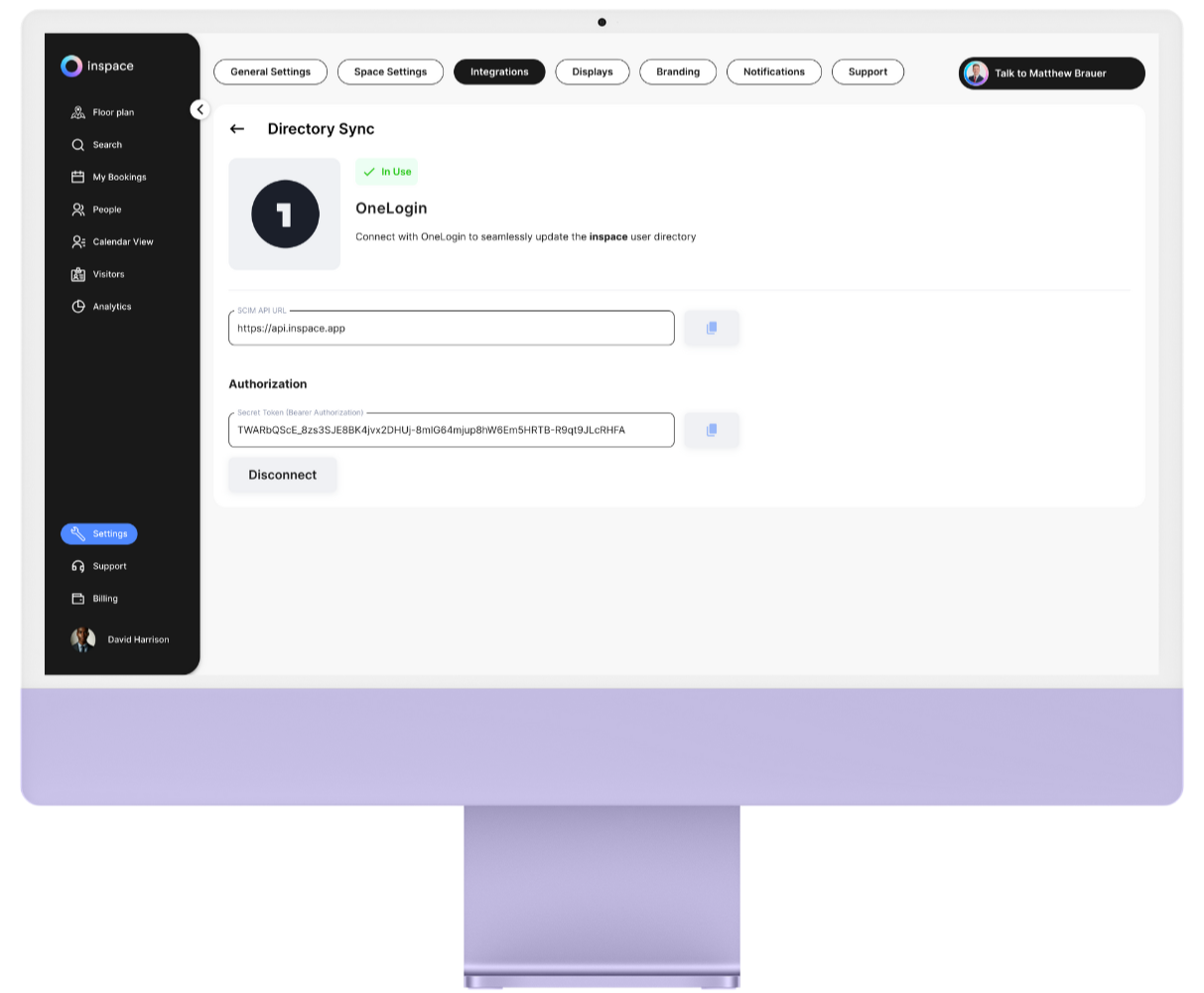 OneLogin | inspace Help Center