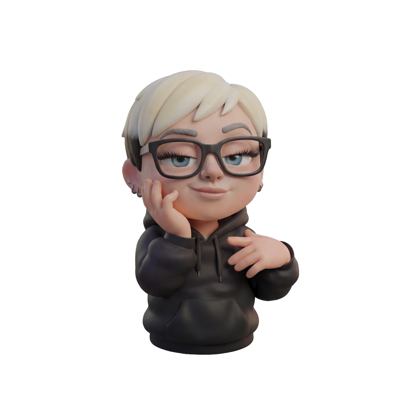 Sticker pack character, emotion 4