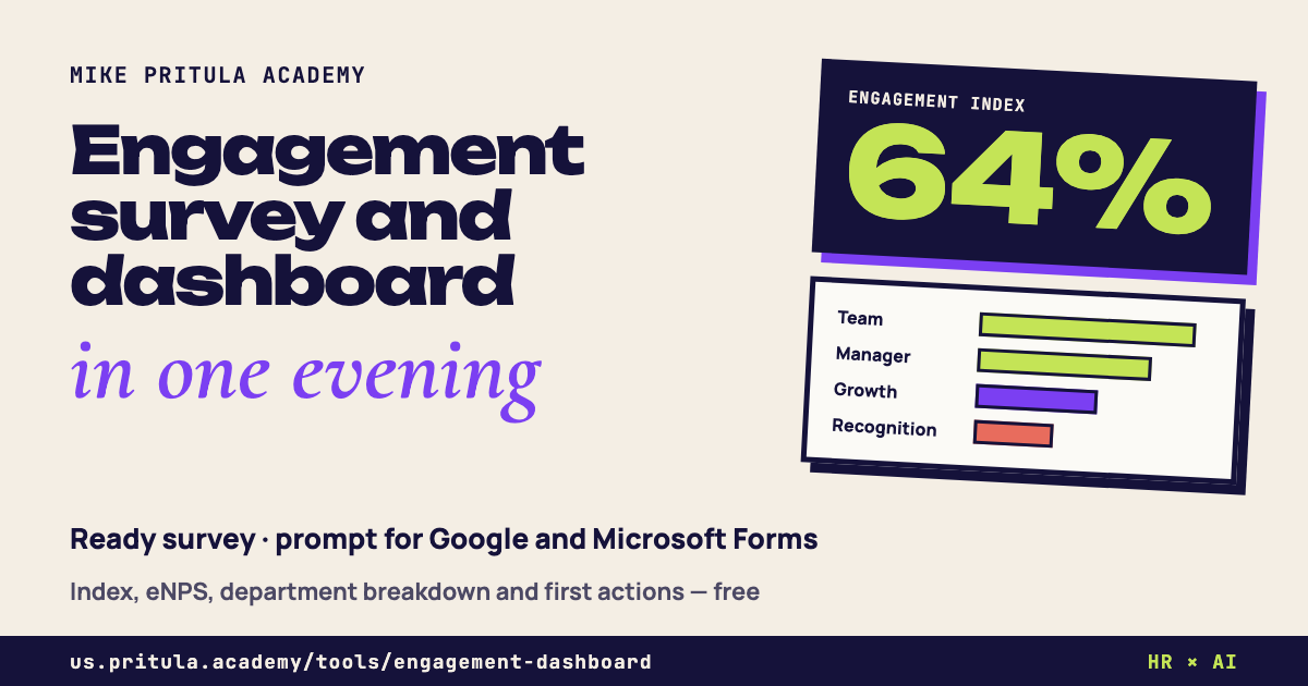 Engagement survey and dashboard