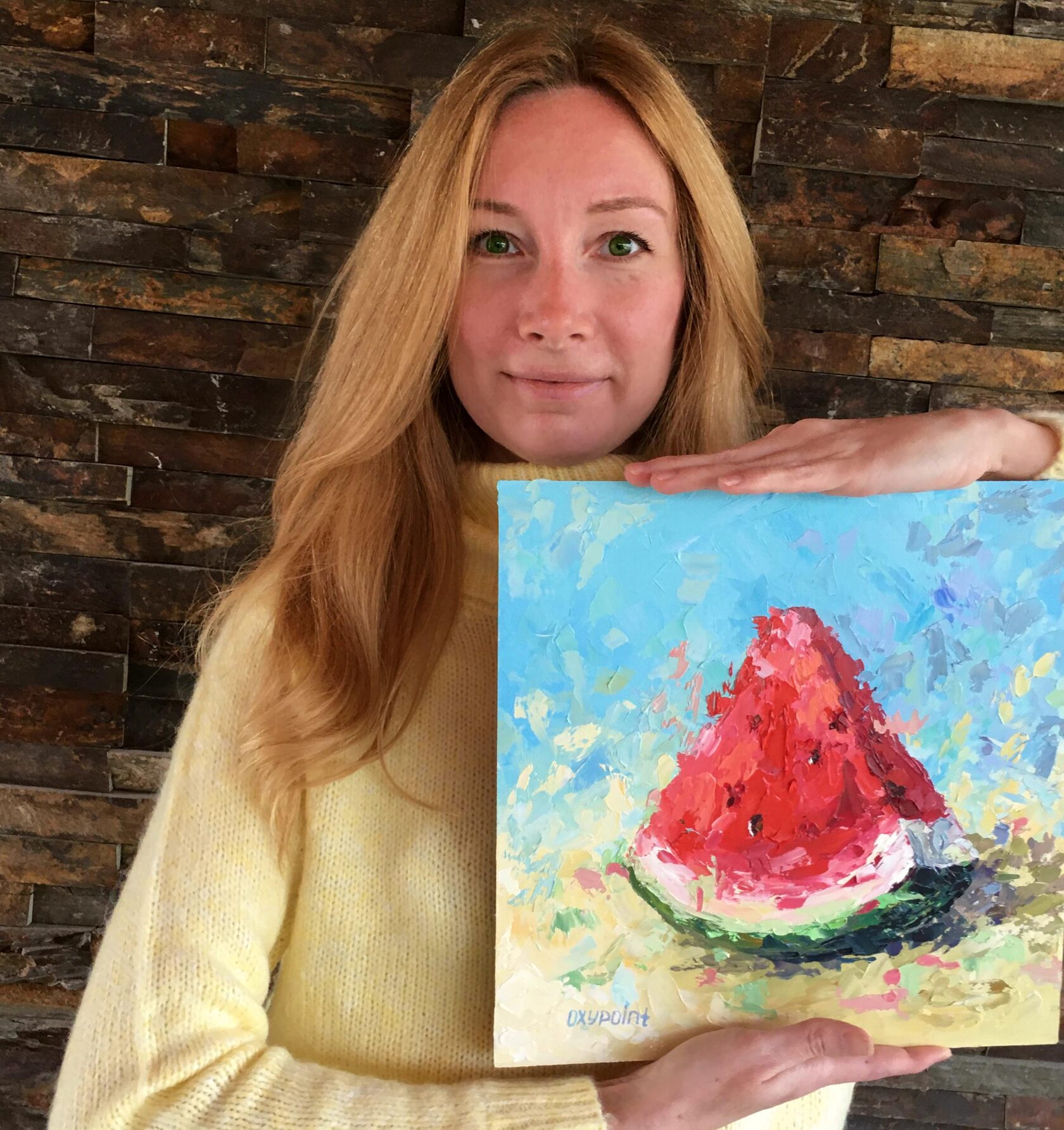 watermelon oil painting