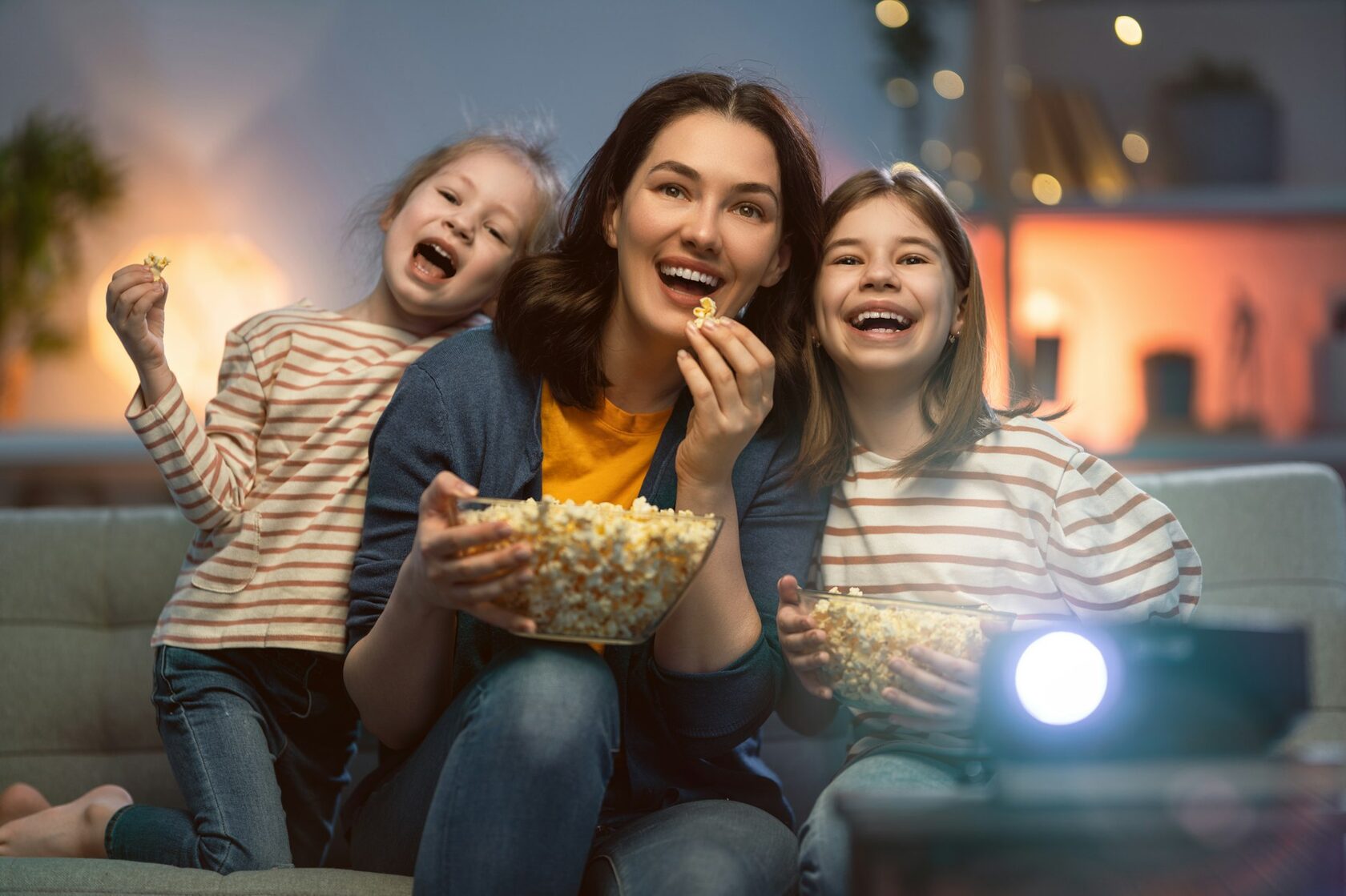 Soirée cinéma à la maison
