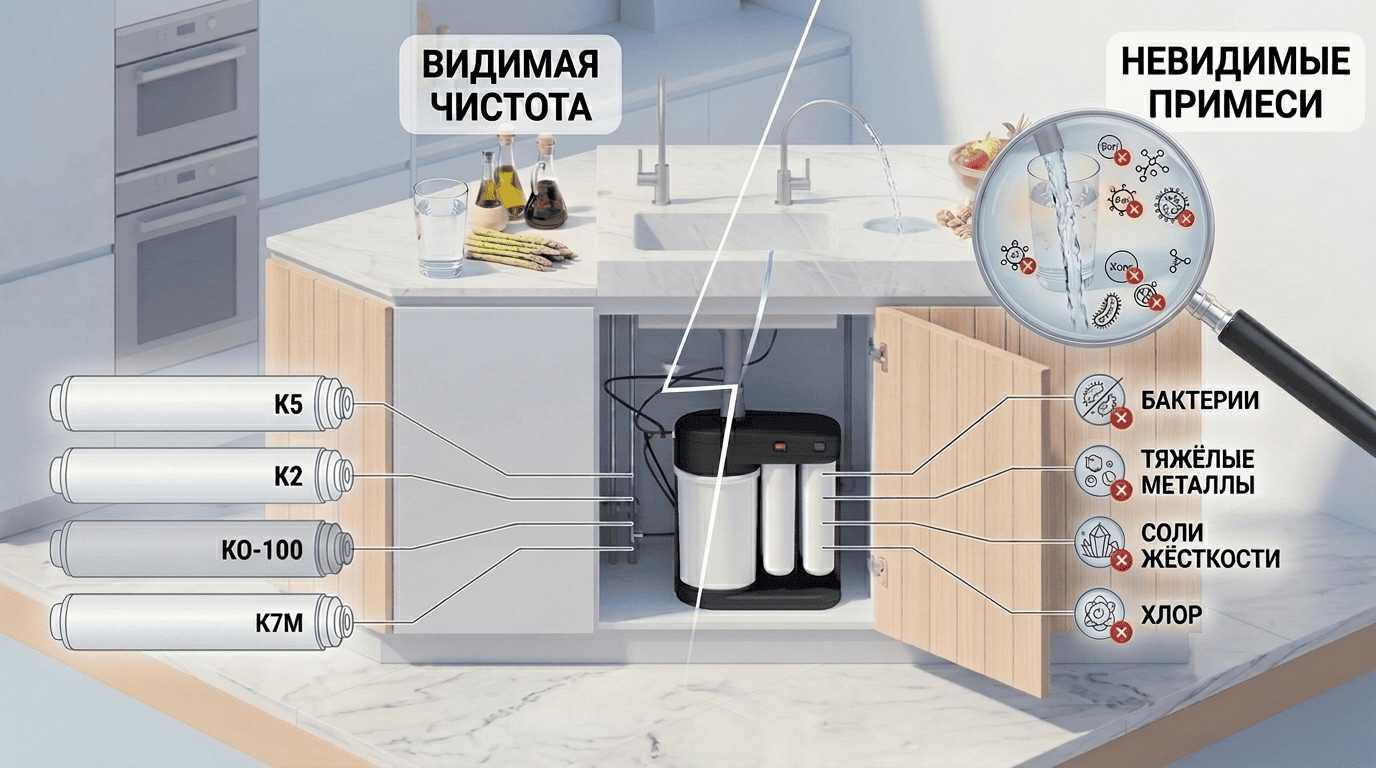 если вода прозрачная и без запаха, значит она безопасна.