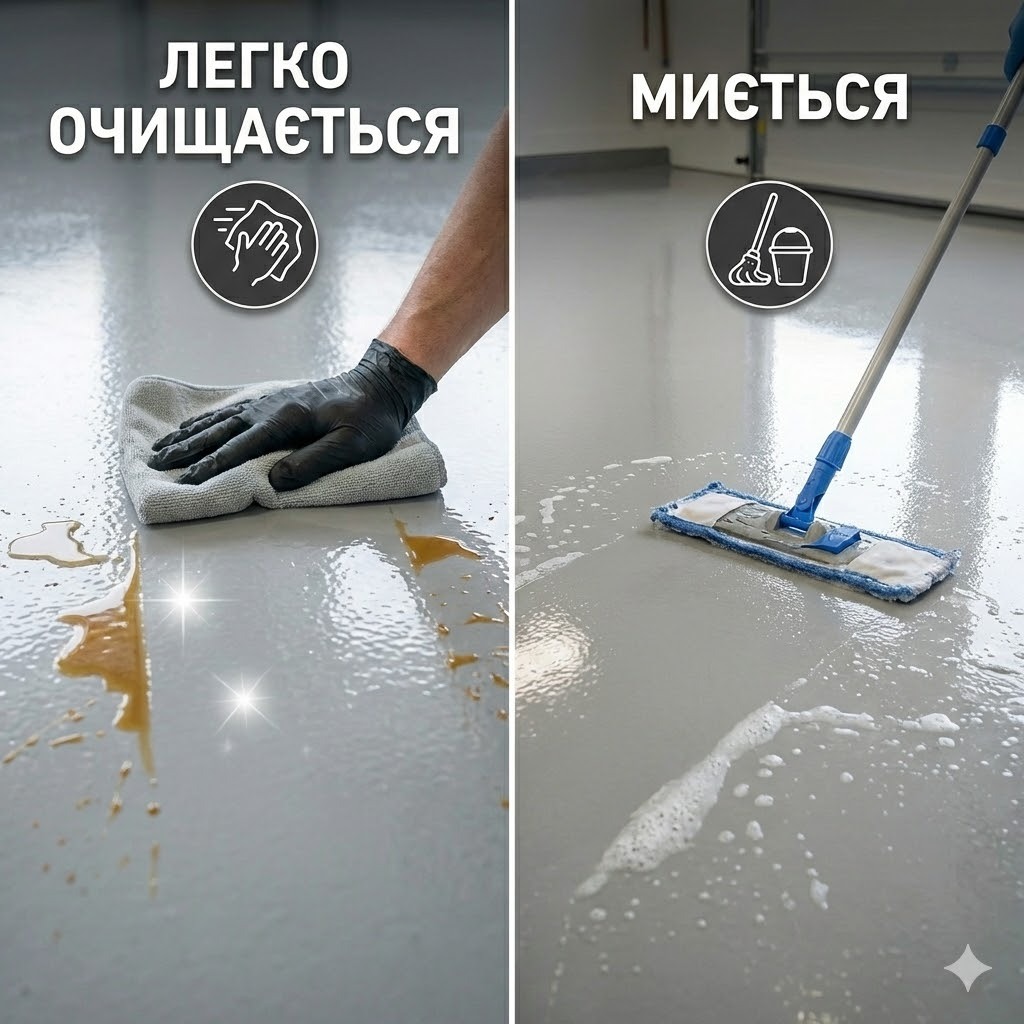 Епоксидна підлога, яку легко мити та очищати