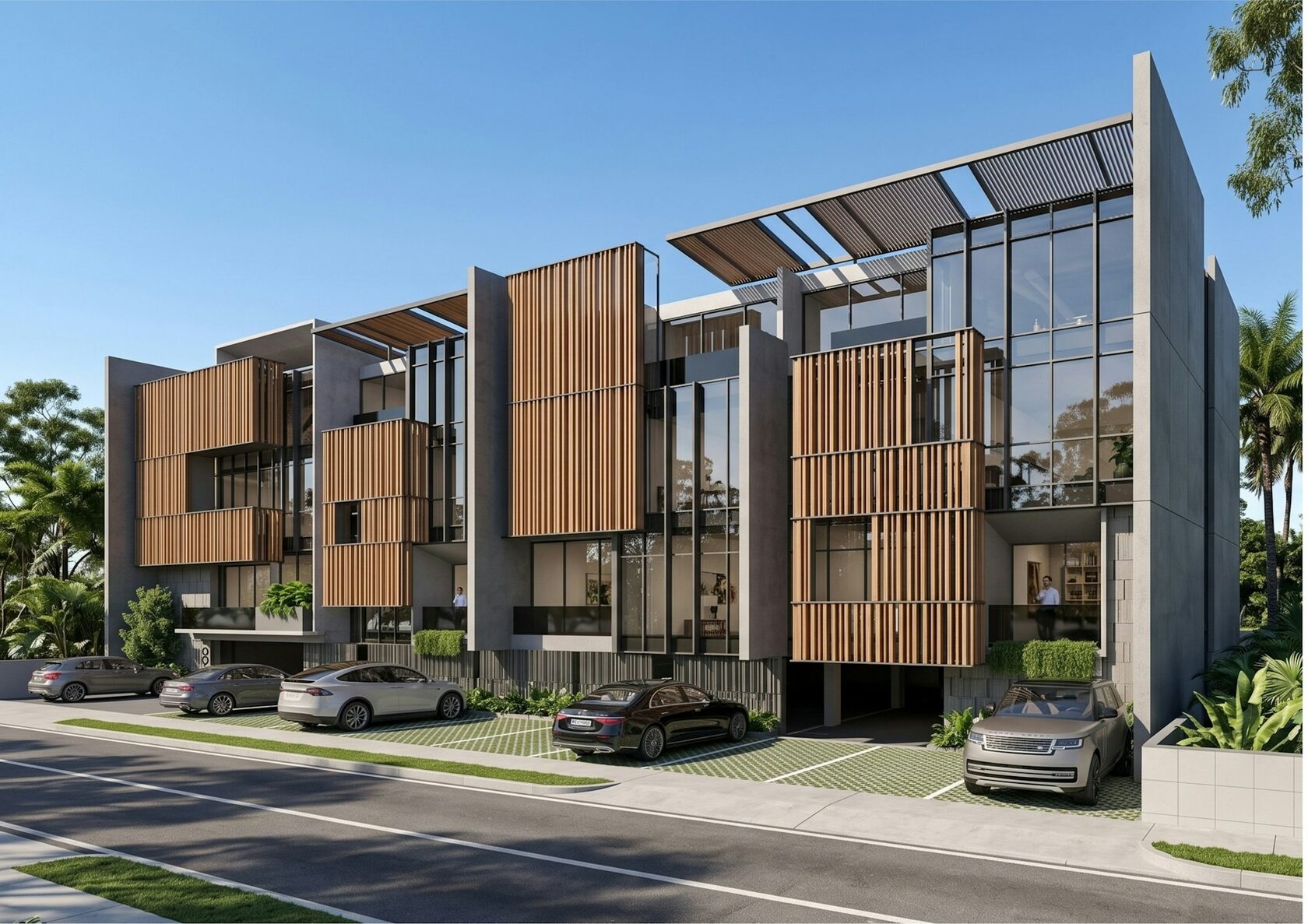 Exterior of a brand-new townhouse at 4 Woolley Avenue, New Lynn