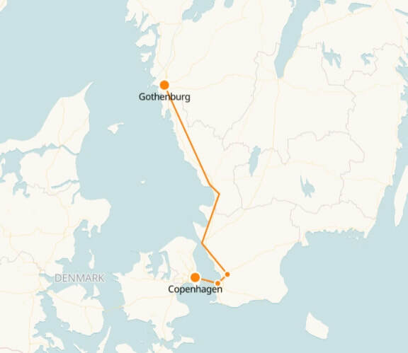 Gothenburg to Copenhagen Trains & Tickets - Sweden Trains