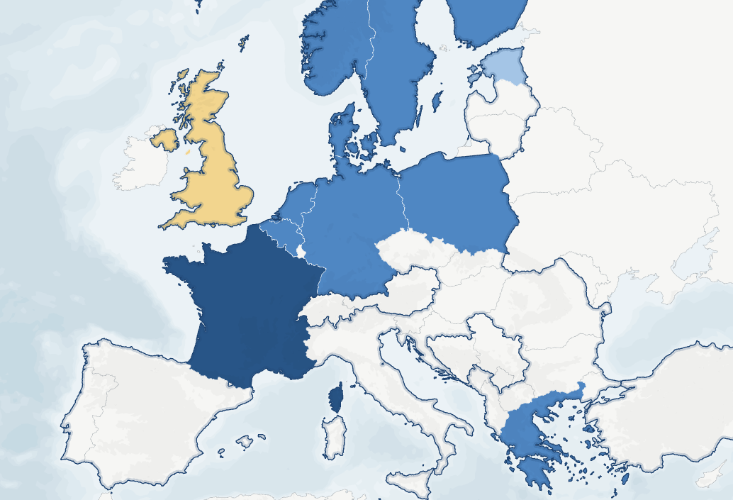 Carte du dernier article du blog Retour en cartes, sur la dissuasion avancée.