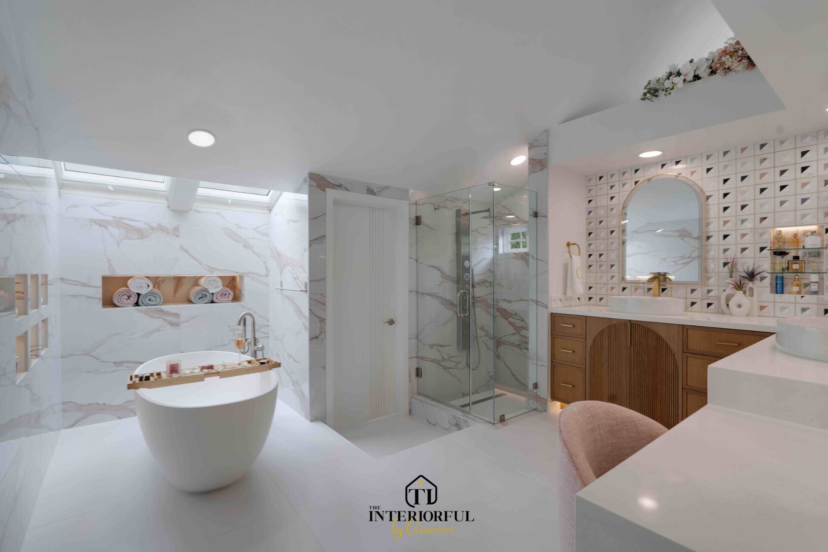 Residential bathroom lighting and electrical improvements by Summit Electrical Services