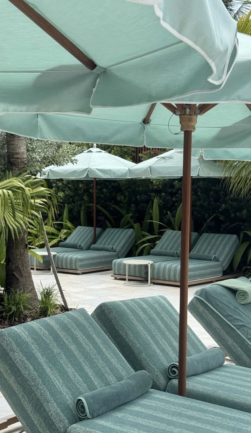 Luxury poolside loungers