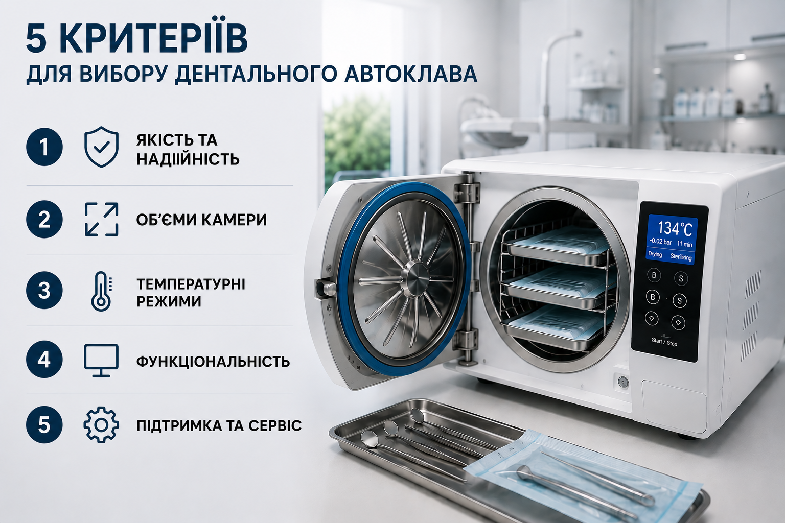 вибір автоклава для стоматології