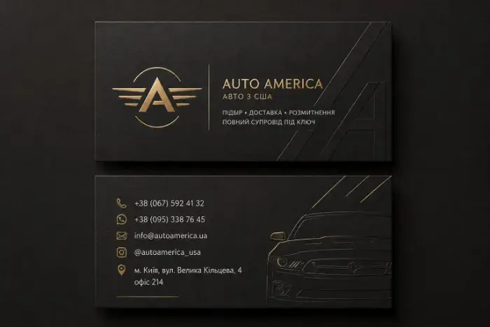 Auto America business card design
