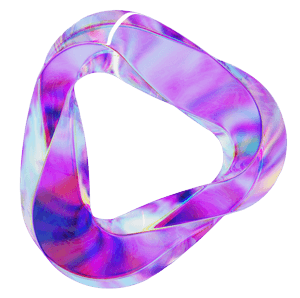 фиолетовый переливающийся 3д объект