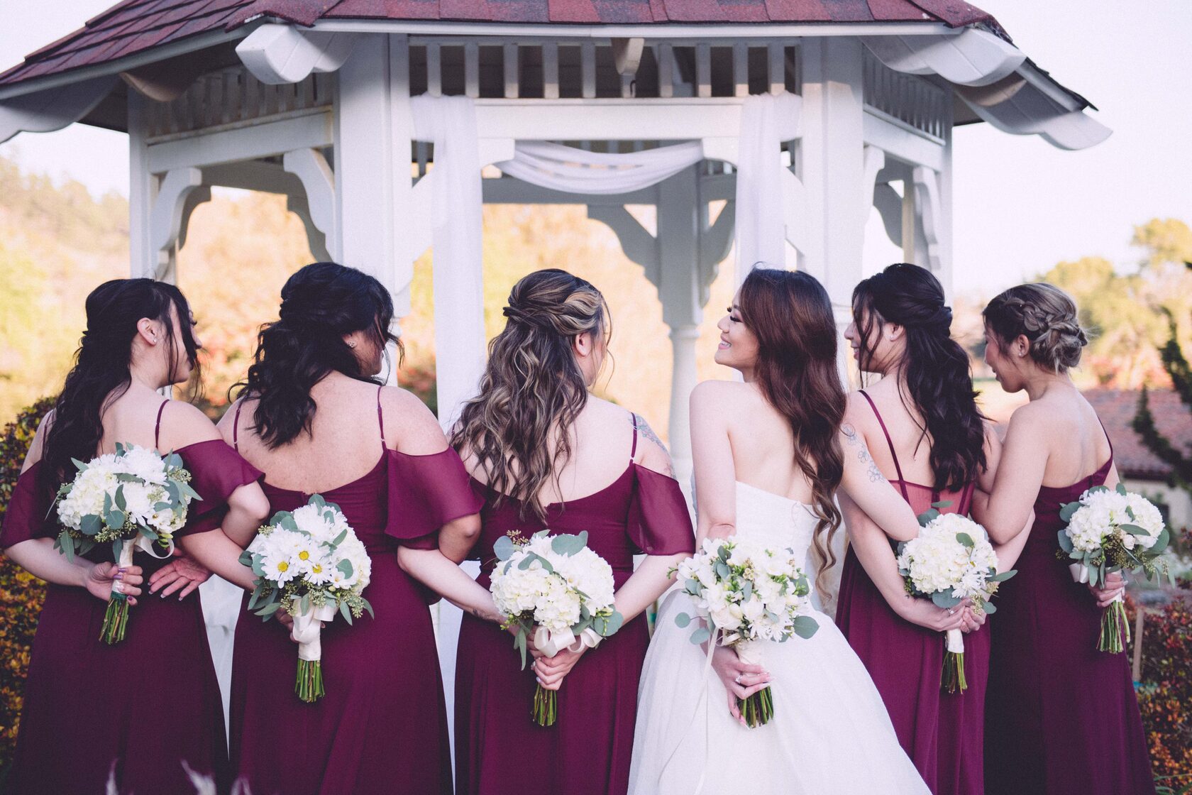 Bridesmaids wedding portrait