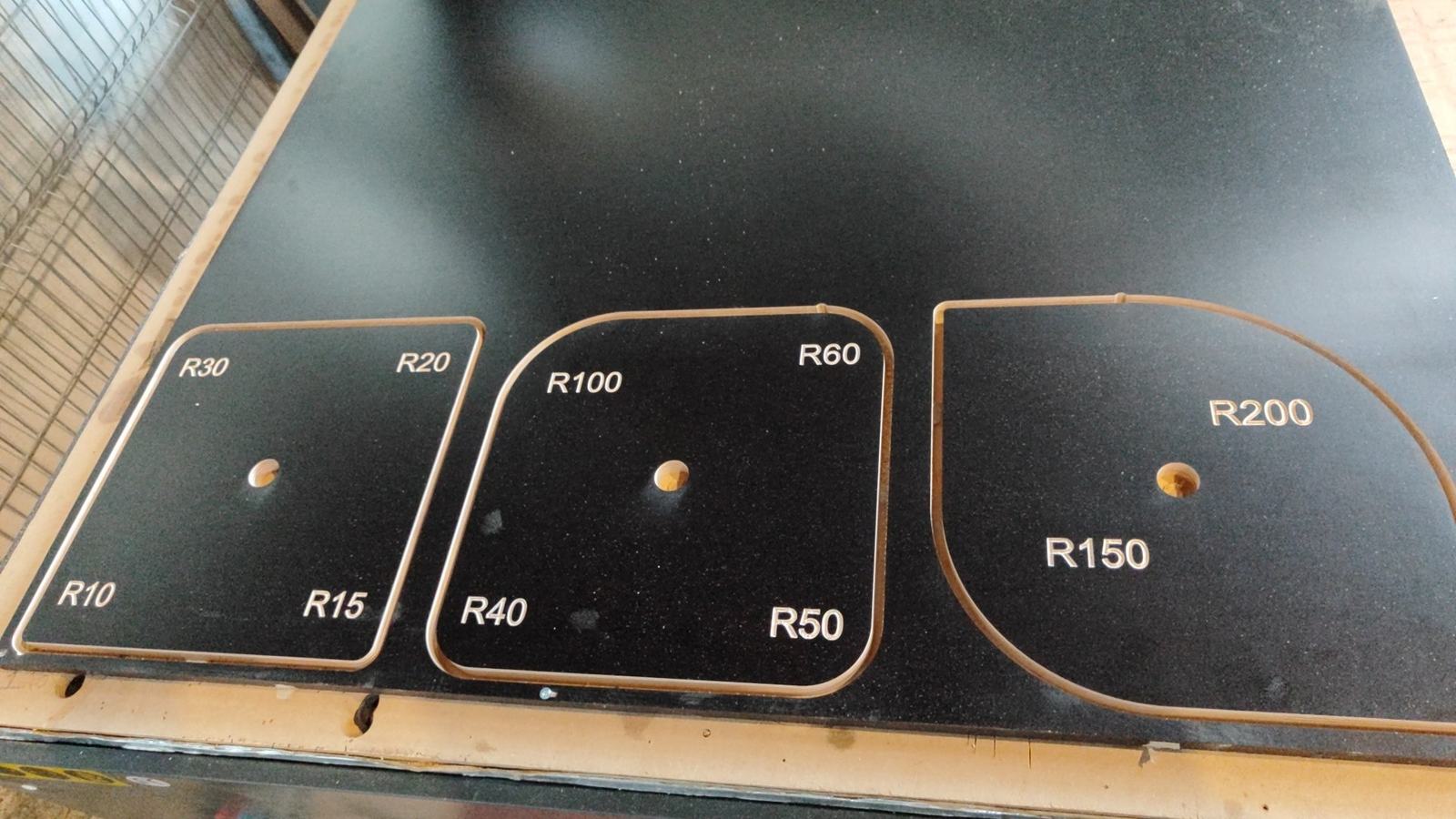 Detailid nurgaraadiustega R10 kuni R200.