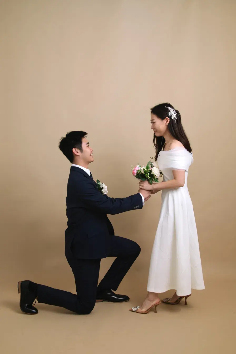 Pre-wedding practice couple photoshoot at MirrorMe San Francisco