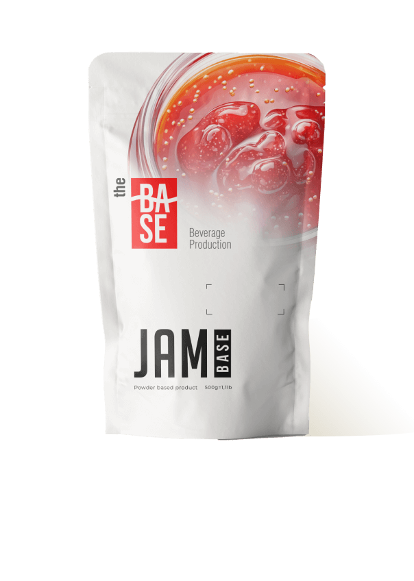 The Base Beverage Jam powder mix doypack, 500 g retail and HoReCa pack