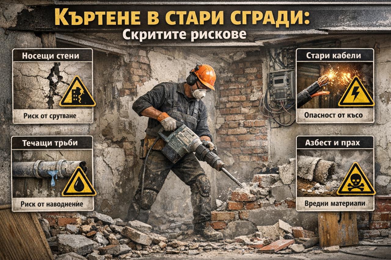 къртене в стари сгради