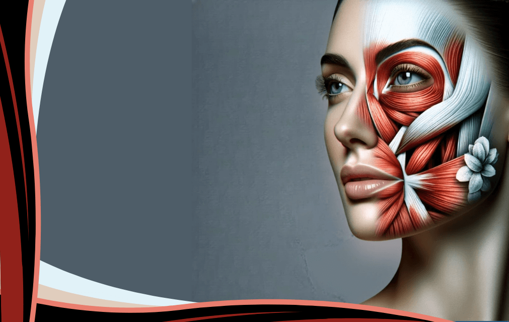 Illustrazione anatomica del viso, dalla maratona Maestria di Estetica Avanzata