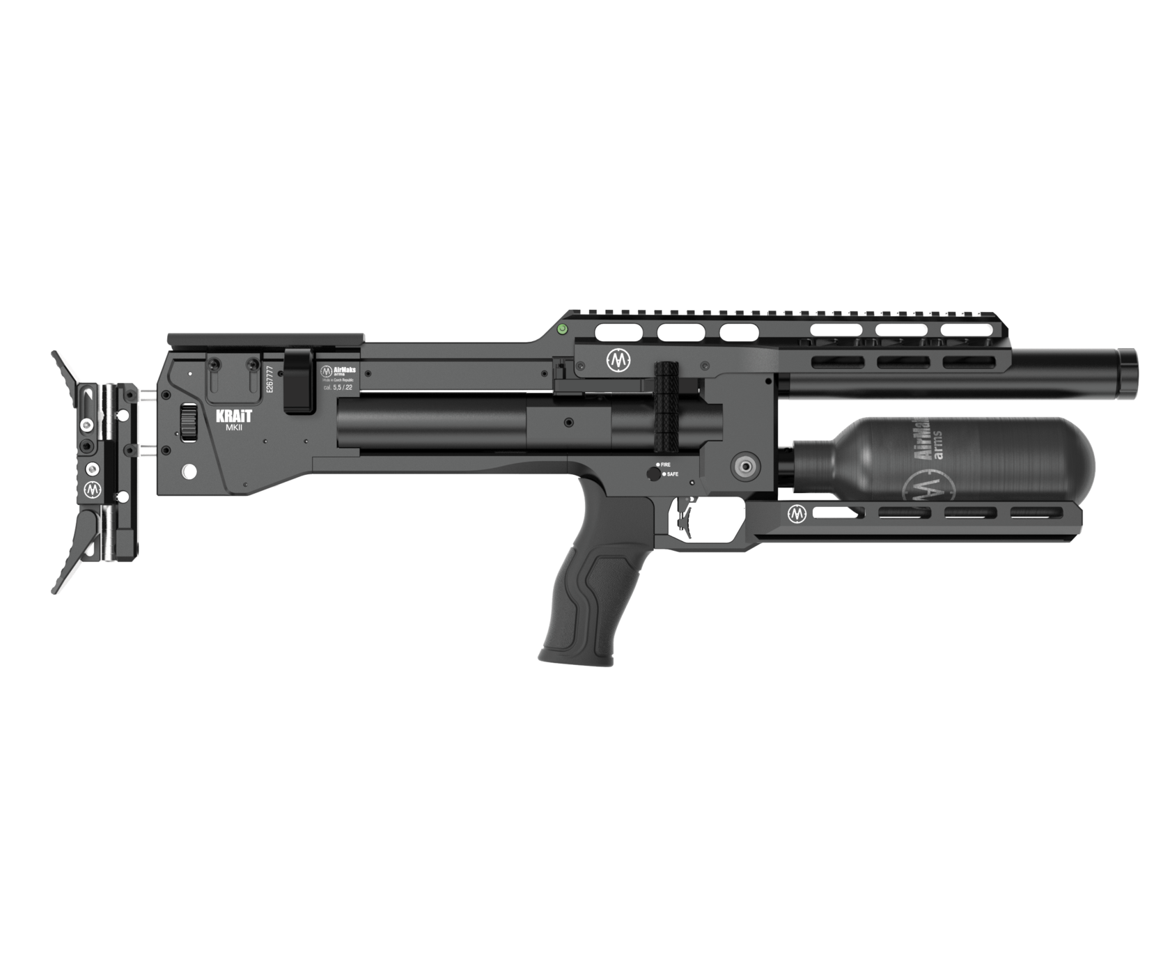 AirMaks Krait MK2 Pro S next gen tactical bullpup rifle black color