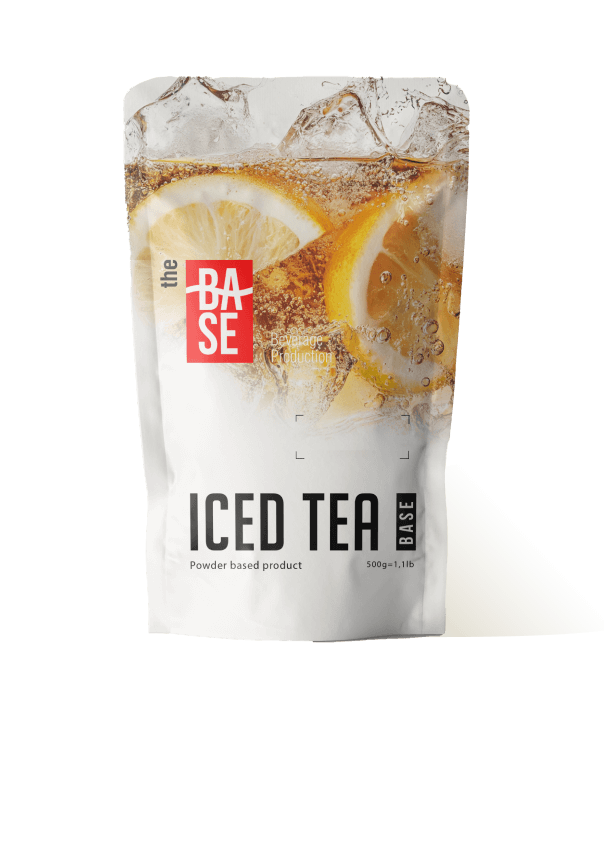 The Base Beverage Iced Tea powder mix doypack, 500 g retail and HoReCa pack