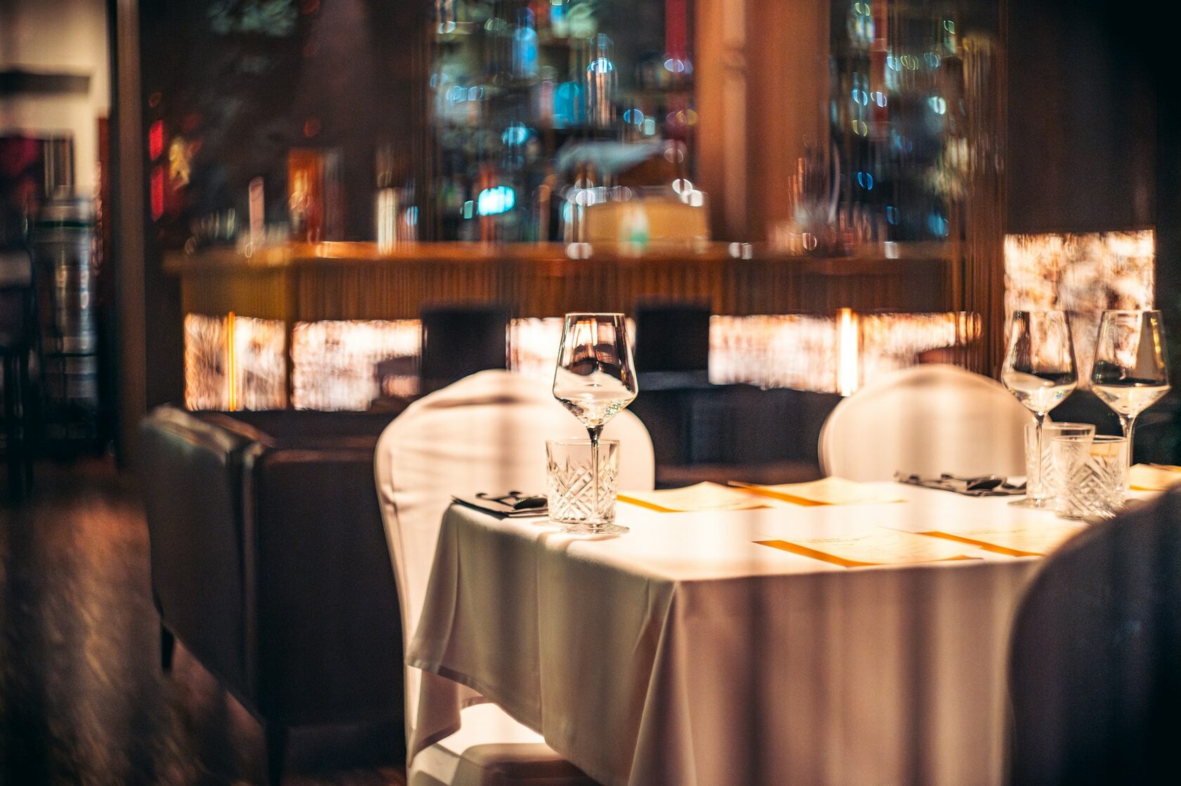 Fine dining restaurant interior