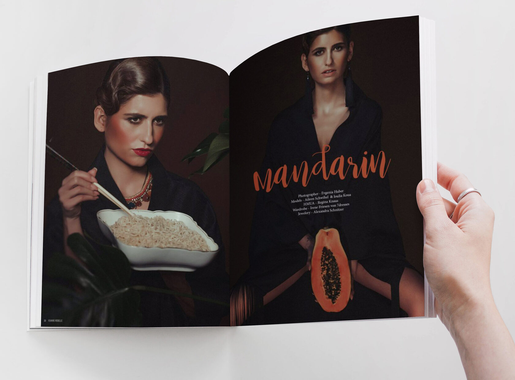 Selected magazine spread featuring work by Evgenia Huber