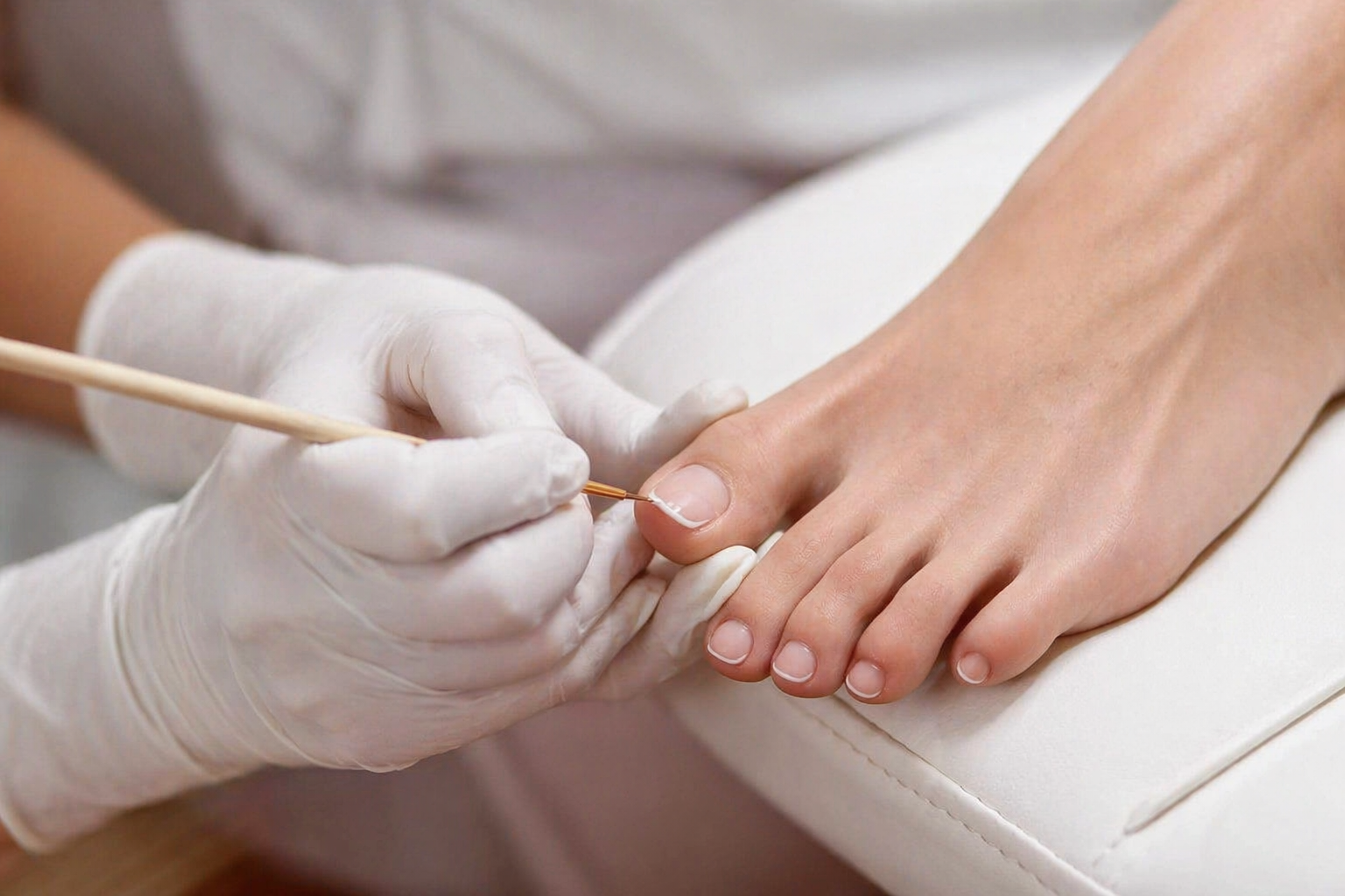 Pediküre Schritt 4 — Gel-Lack