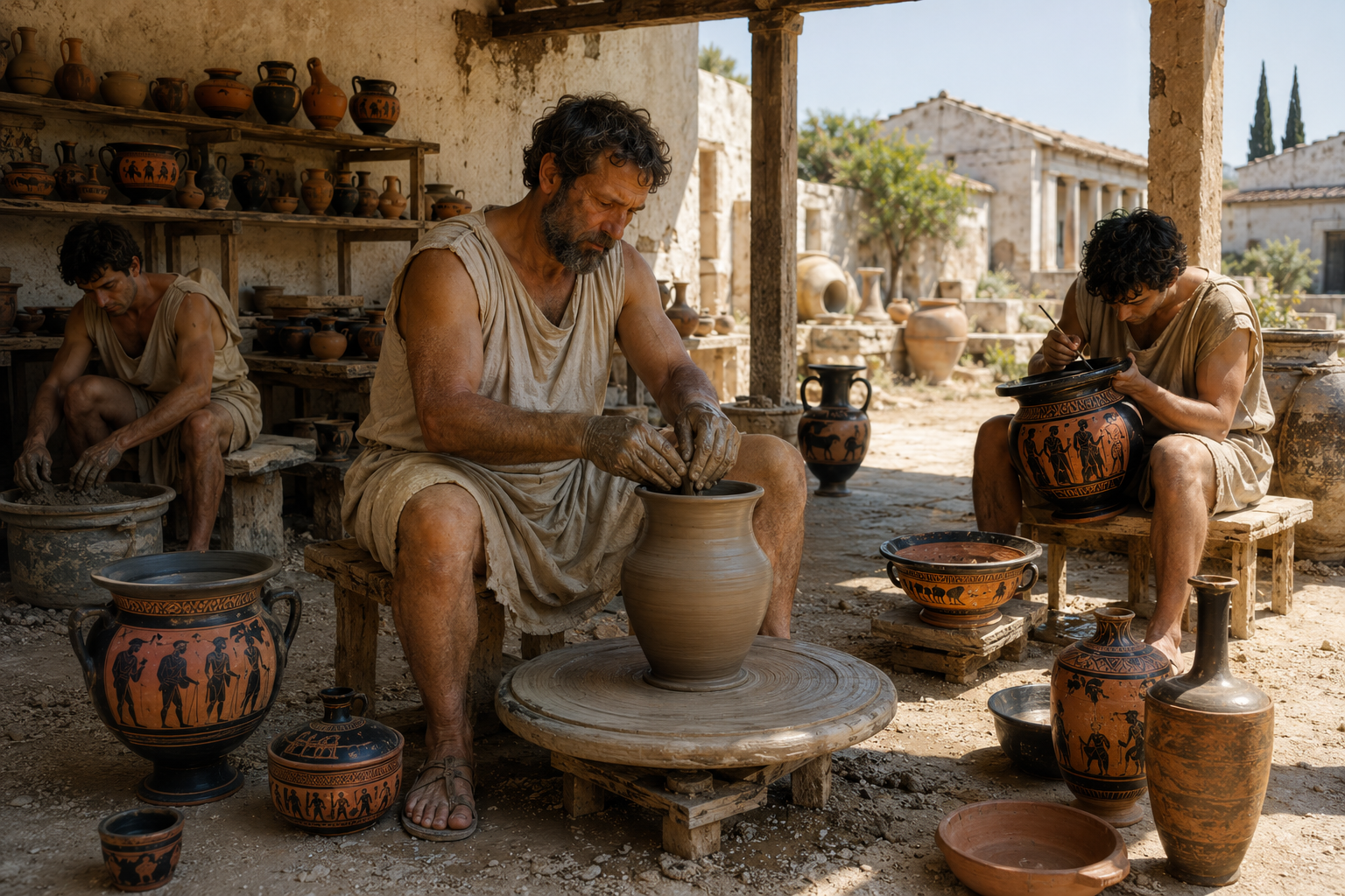 Pottery making in Ancient Greece