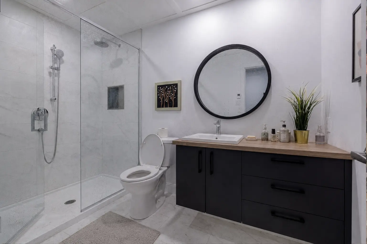 Bathroom interior after a regular cleaning visit