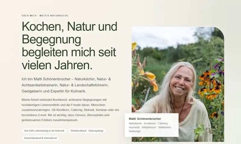 Website-Beispiel: Mattis Naturküche