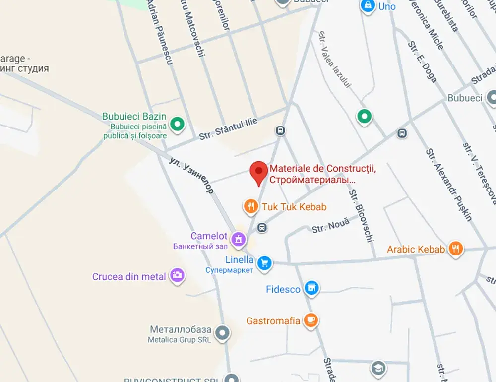 Hartă statică — Oficiu Bubuieci, Chișinău
