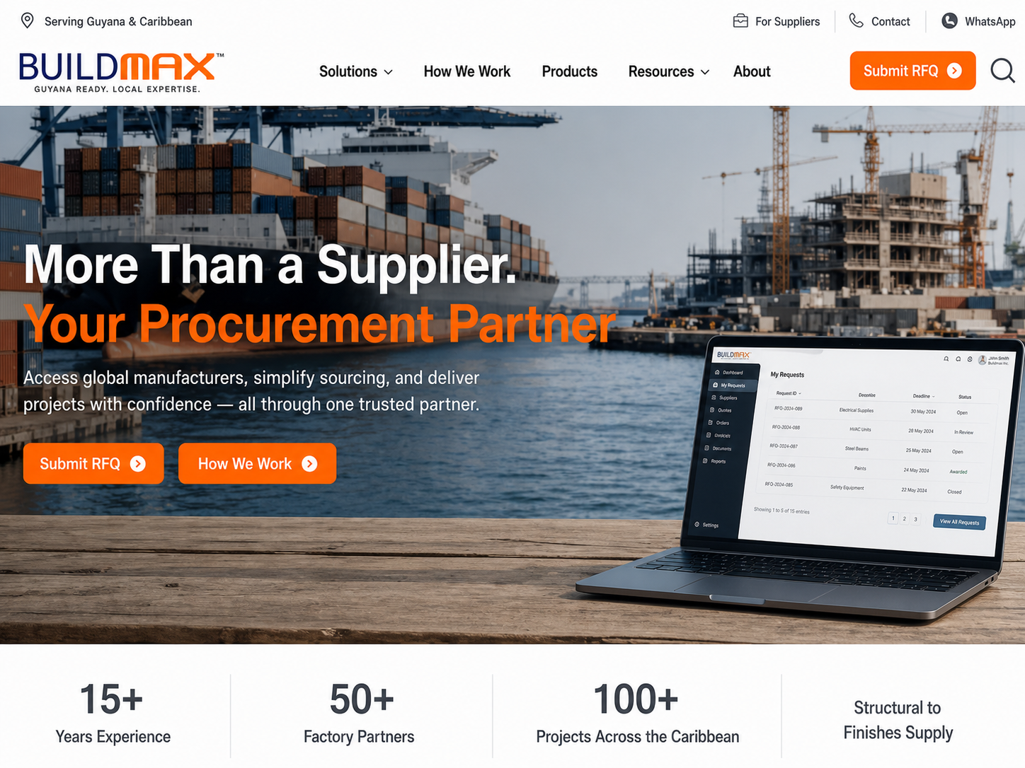 BUILDMAX global procurement website