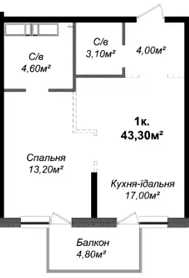 Студия квартира в ЖК Скай Сити Плюс — фото 10