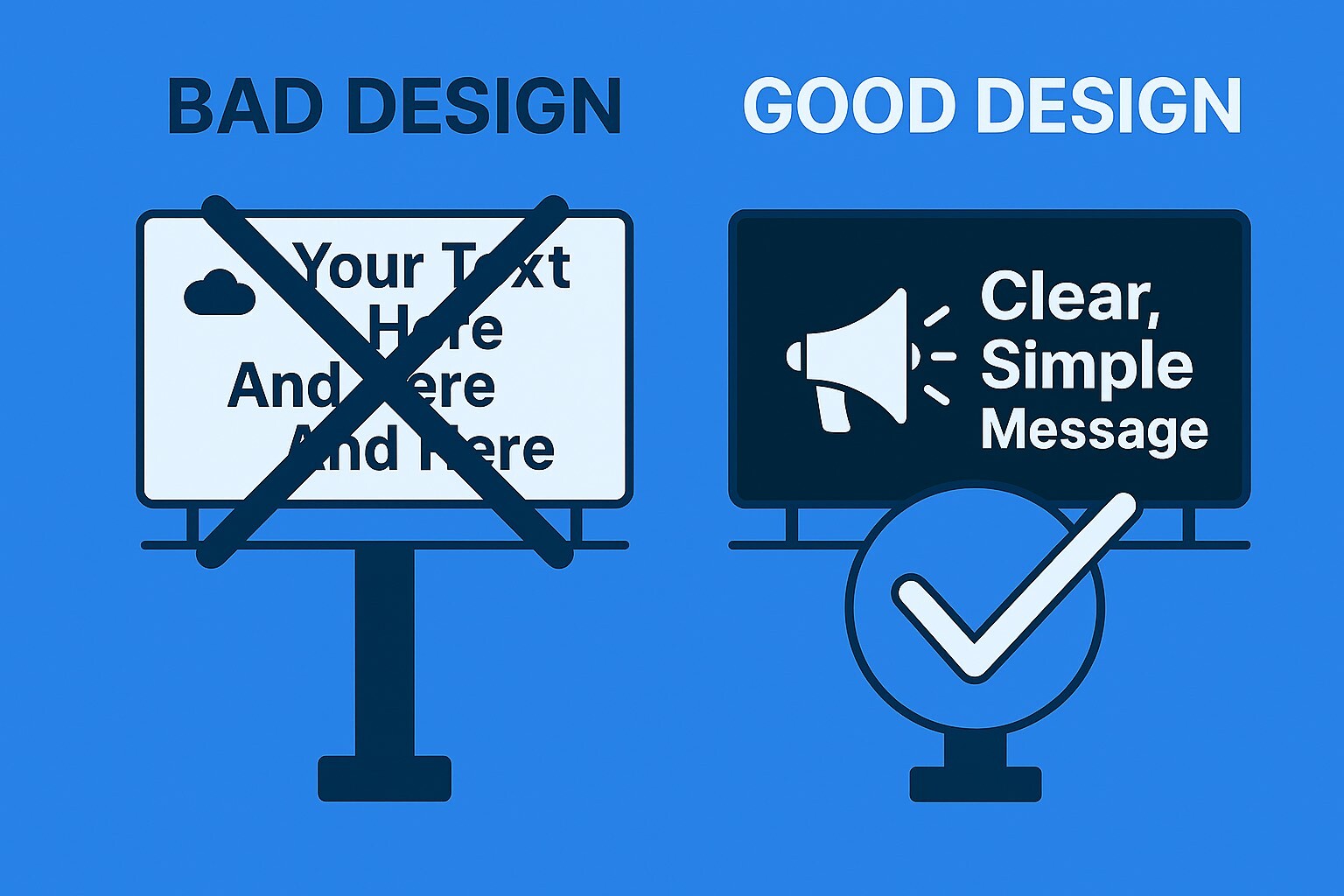 Bad Billboard Design Versus Good Billboard Design